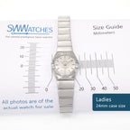 Omega Constellation 123.10.24.60.02.001 Ladies 24mm case size