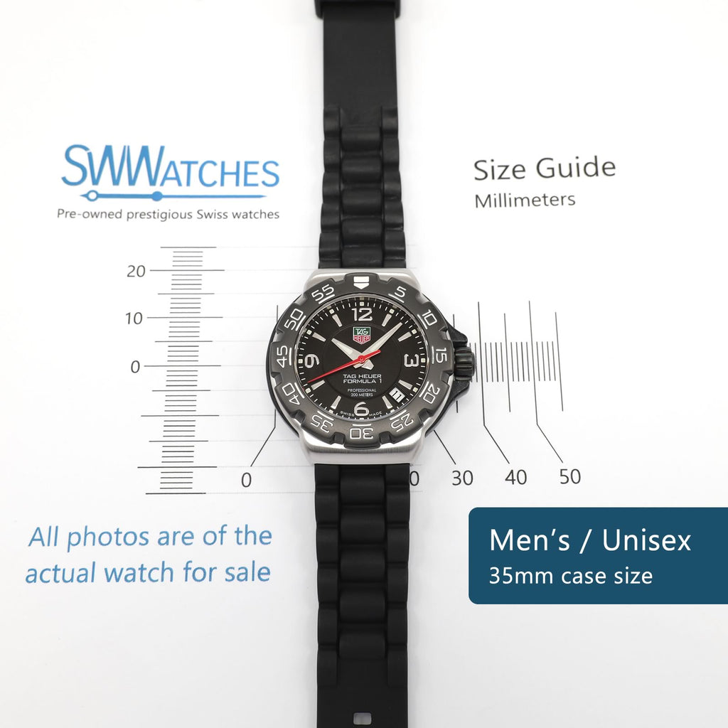 TAG Heuer Formula 1 WAC1210 Men's 35mm Mid Size case size