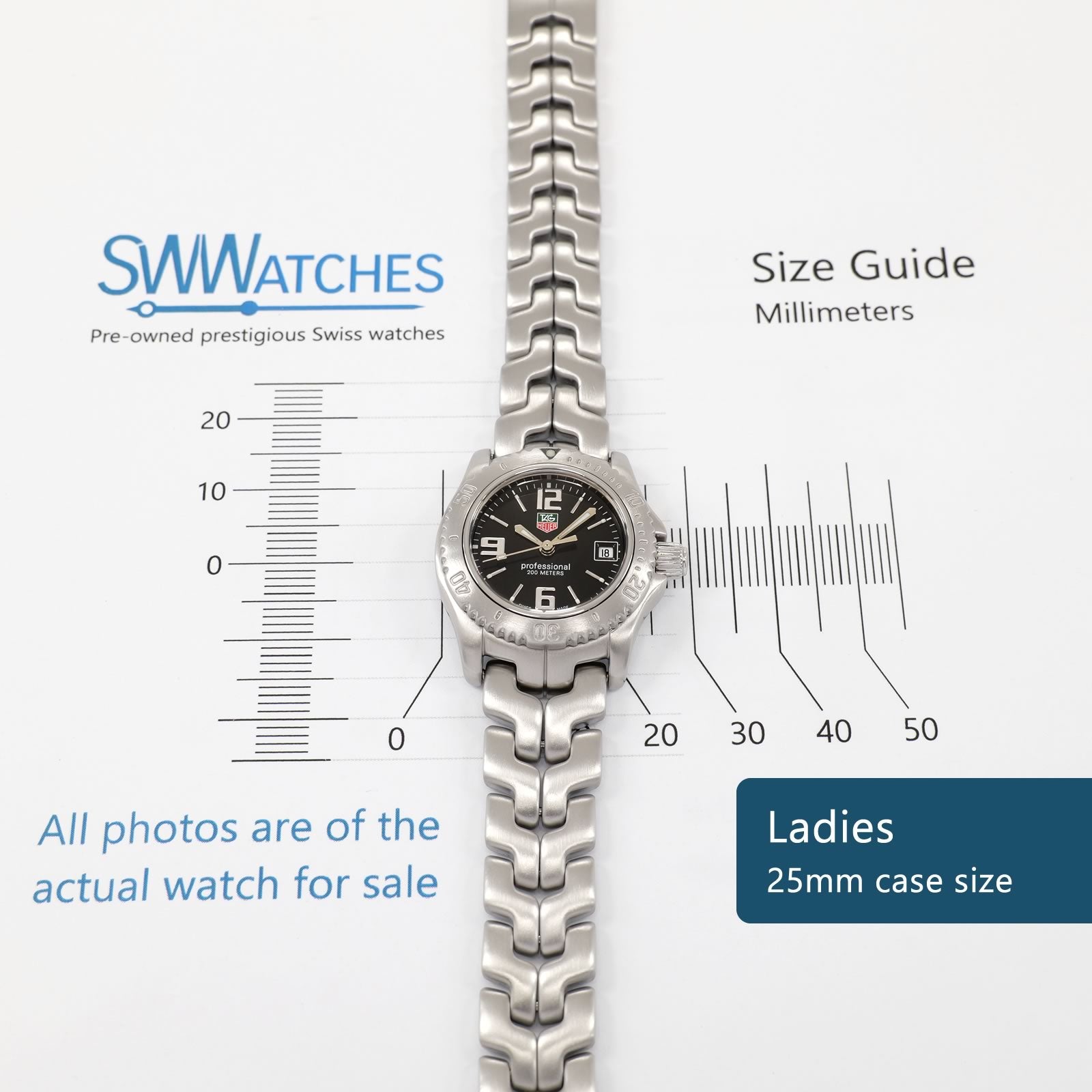 TAG Heuer Link WT1410 Ladies 25mm case size
