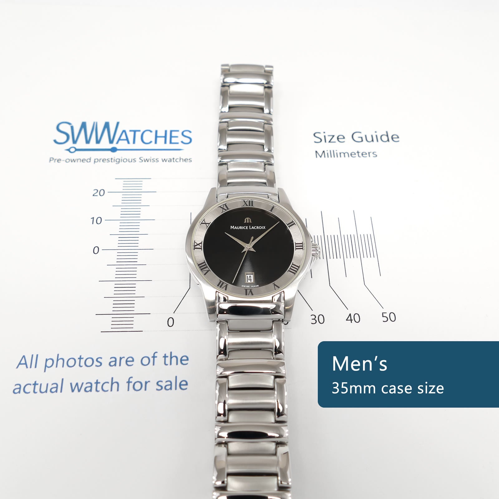 Maurice Lacroix Miros 69743 Men's 35mm case size