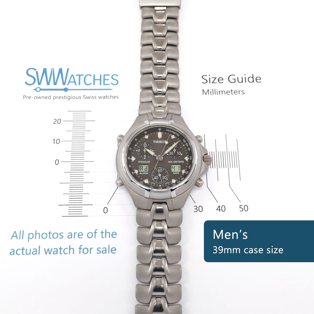 Tissot Titanium T670 Men's 39mm case size