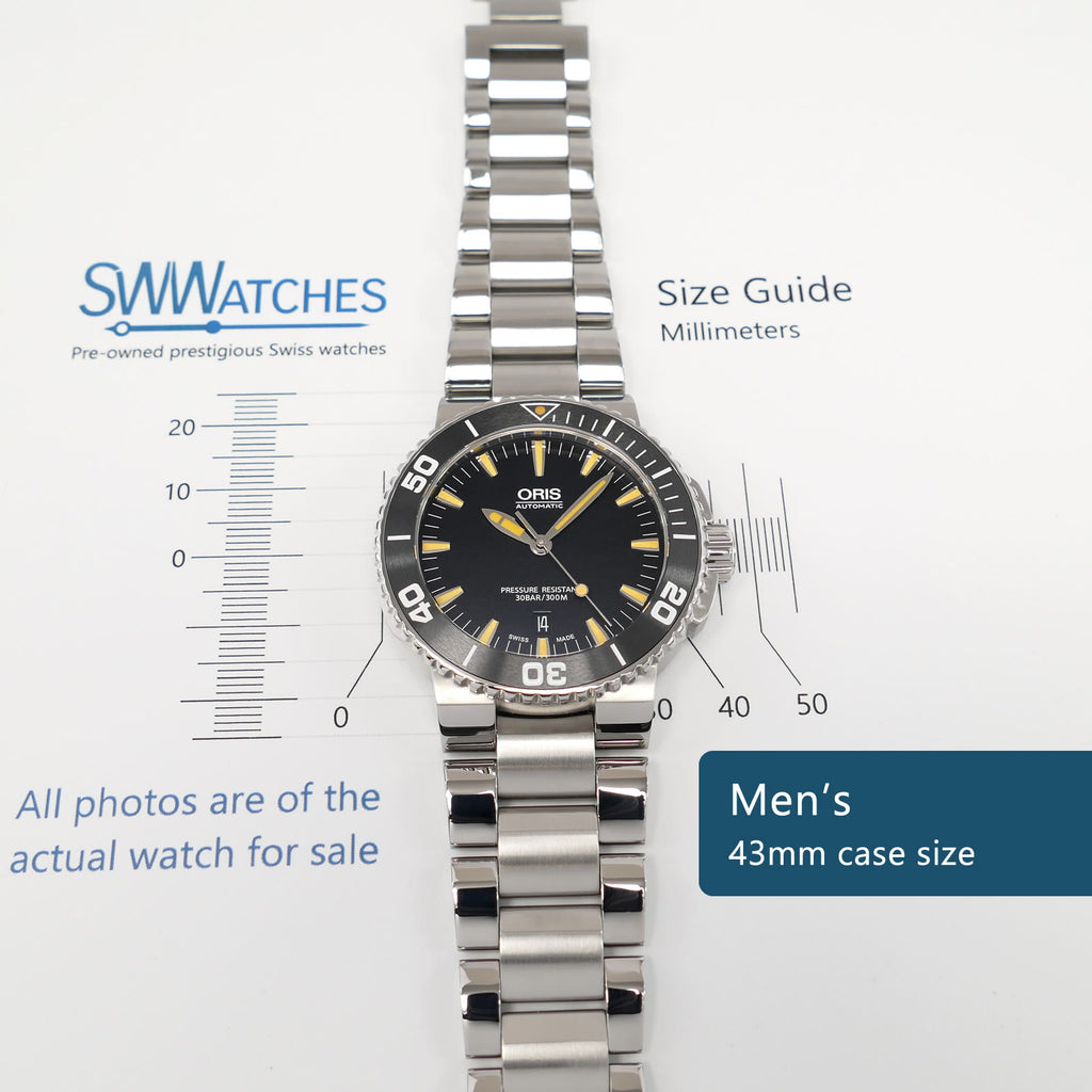Oris Aquis 7653 Men's 43mm case size