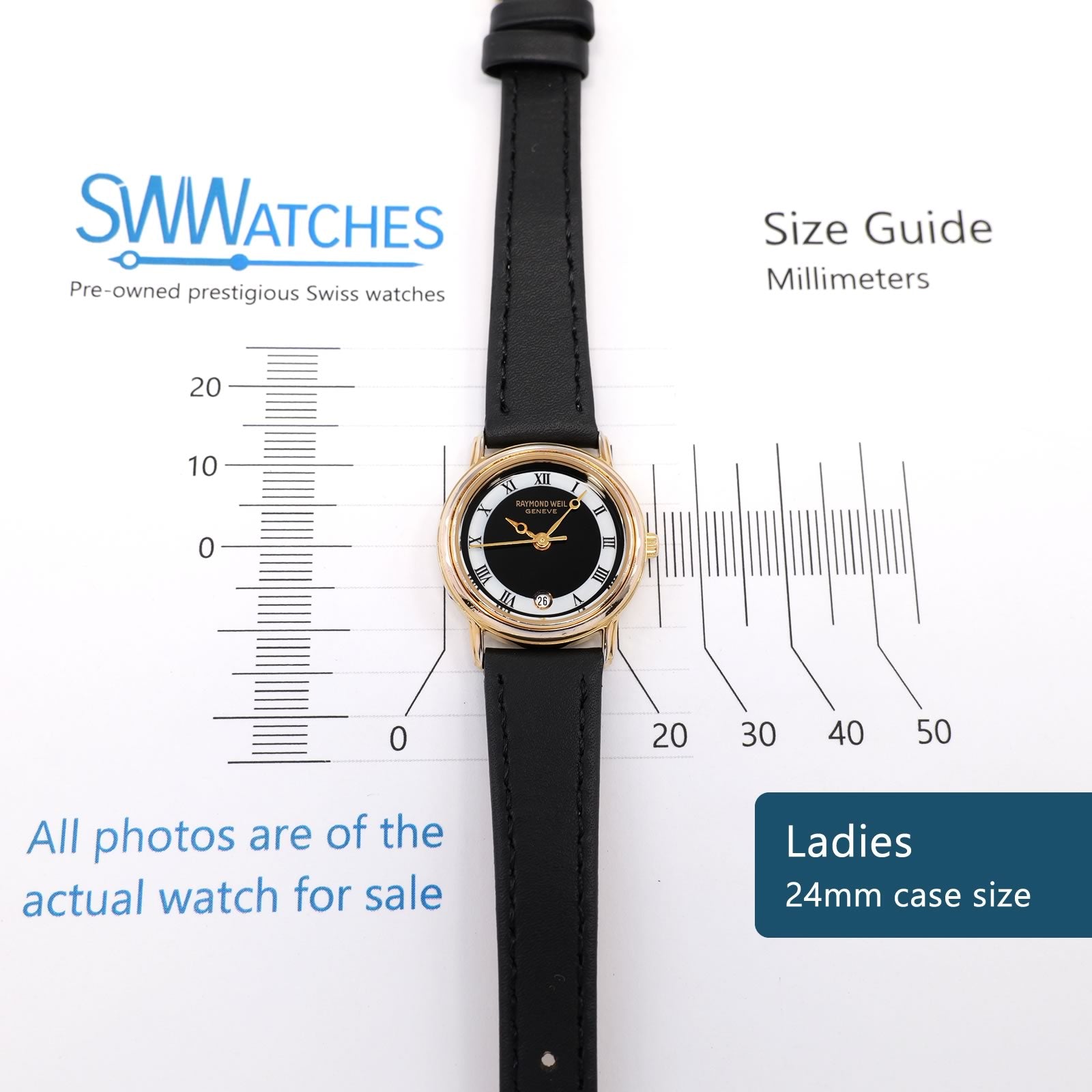 Raymond Weil Geneve 5332 Ladies 24mm case size