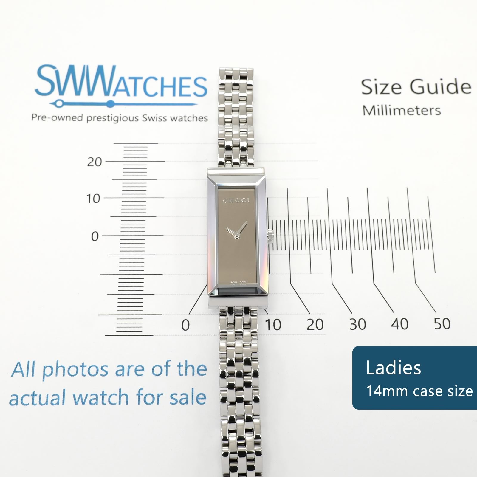 Gucci G-Frame YA127501 Ladies 14mm case size