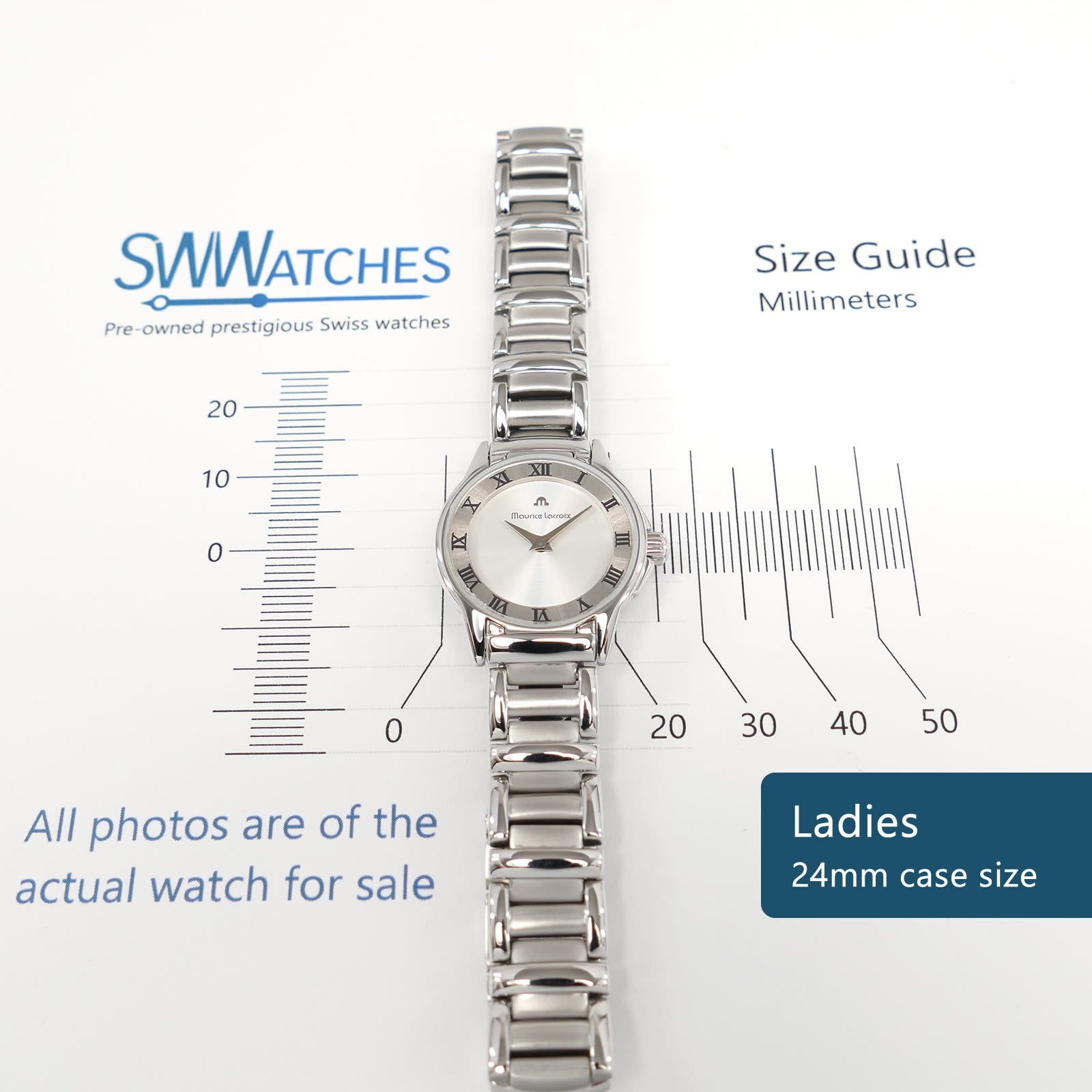 Maurice Lacroix Miros 59749 Ladies 24mm case size