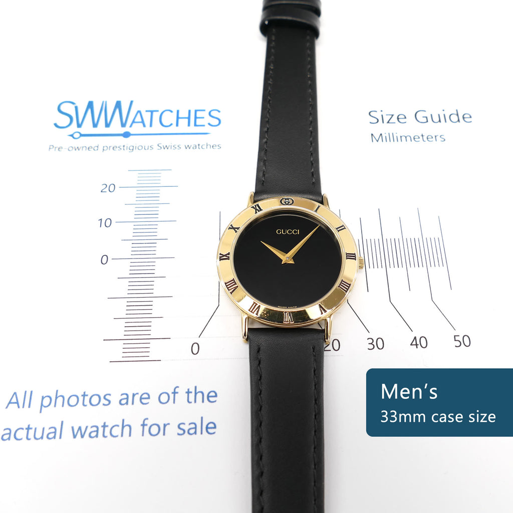 Gucci 3000M 33mm Men's case size