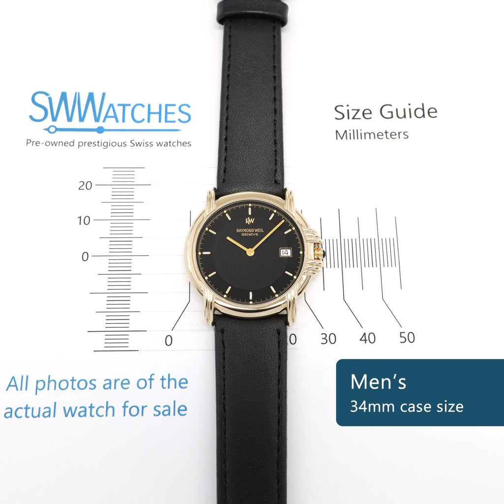 Raymond Weil Geneve 9155 Men's 34mm case size