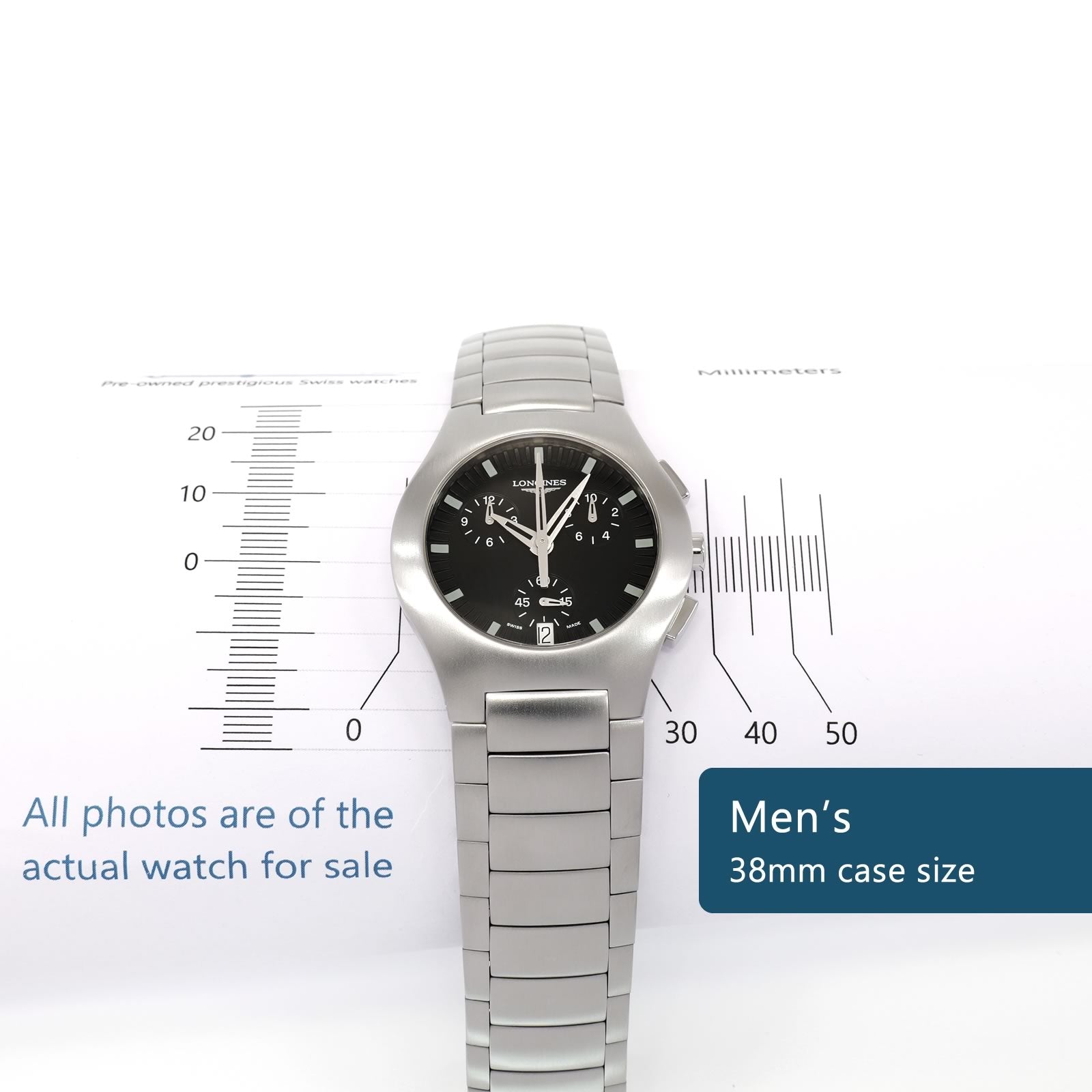 Longines Oposition L3.618.4 Men's 38mm case size