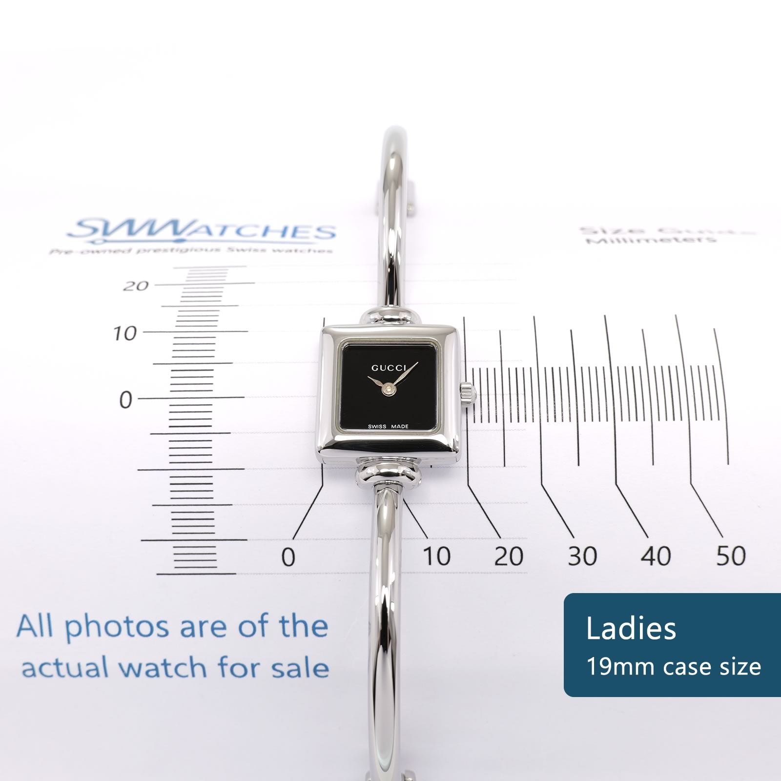 Gucci 1900L Ladies 19mm case size