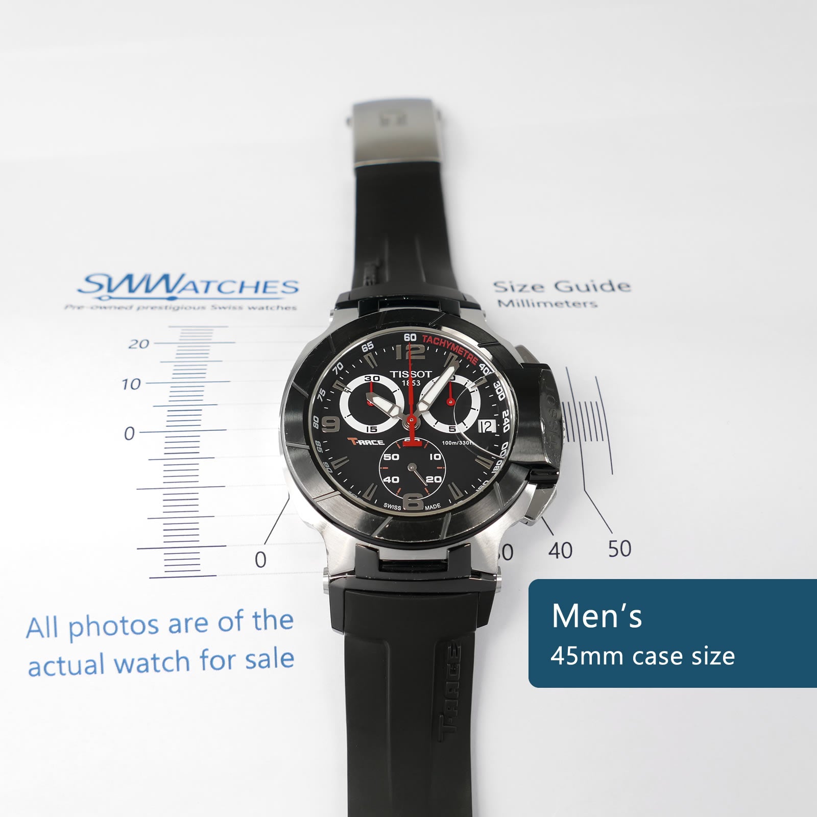 Tissot T-Race T048417A Men's 45mm case size