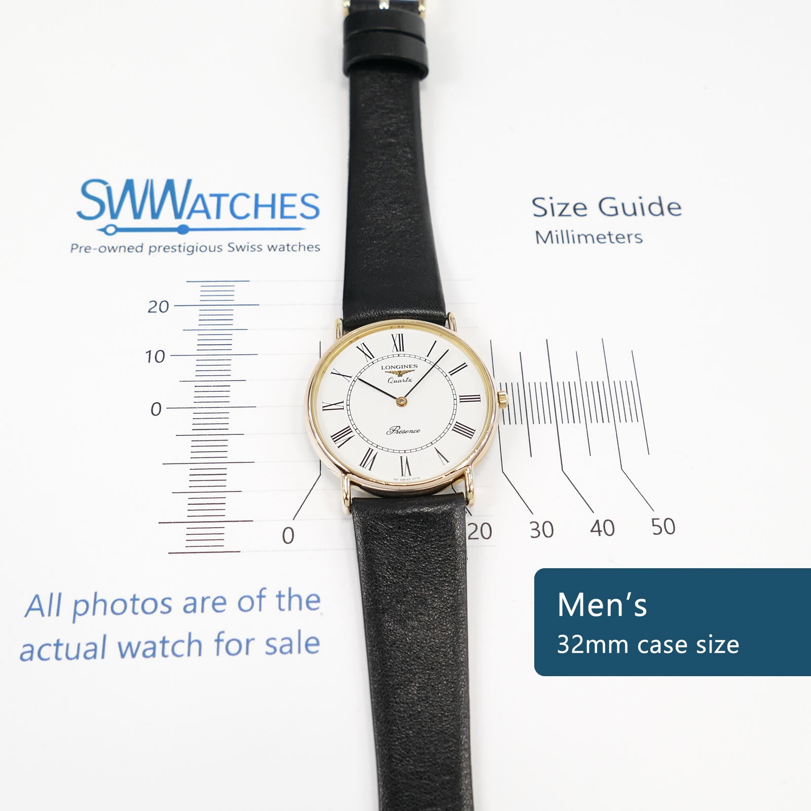 Longines Présence Men's 32mm case size