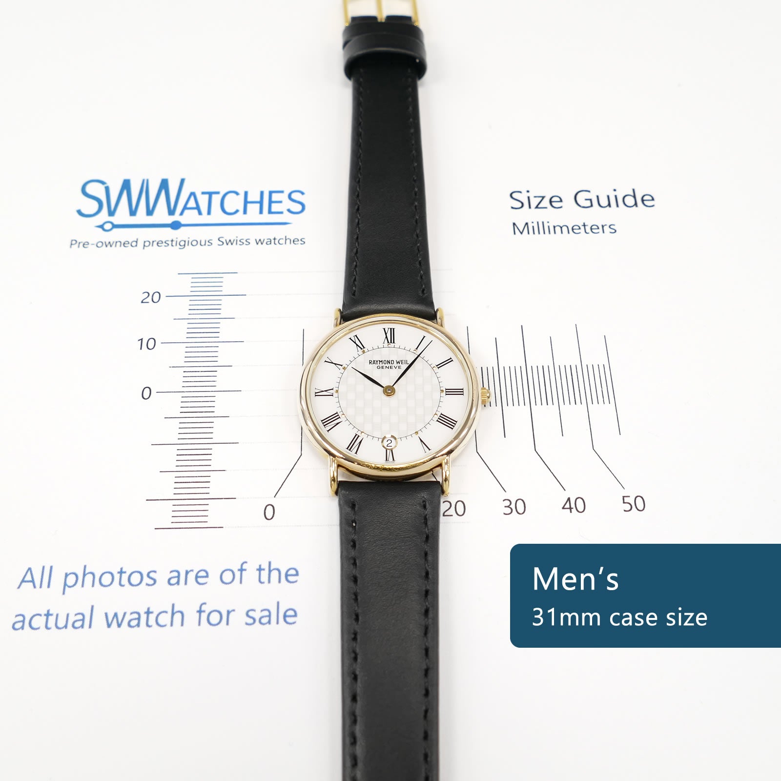 Raymond Weil 9124 Men's 31mm case size