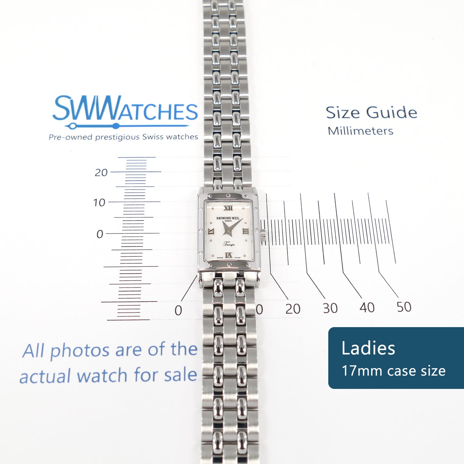 Raymond Weil Tango 5970 Ladies 17 x 23mm case size
