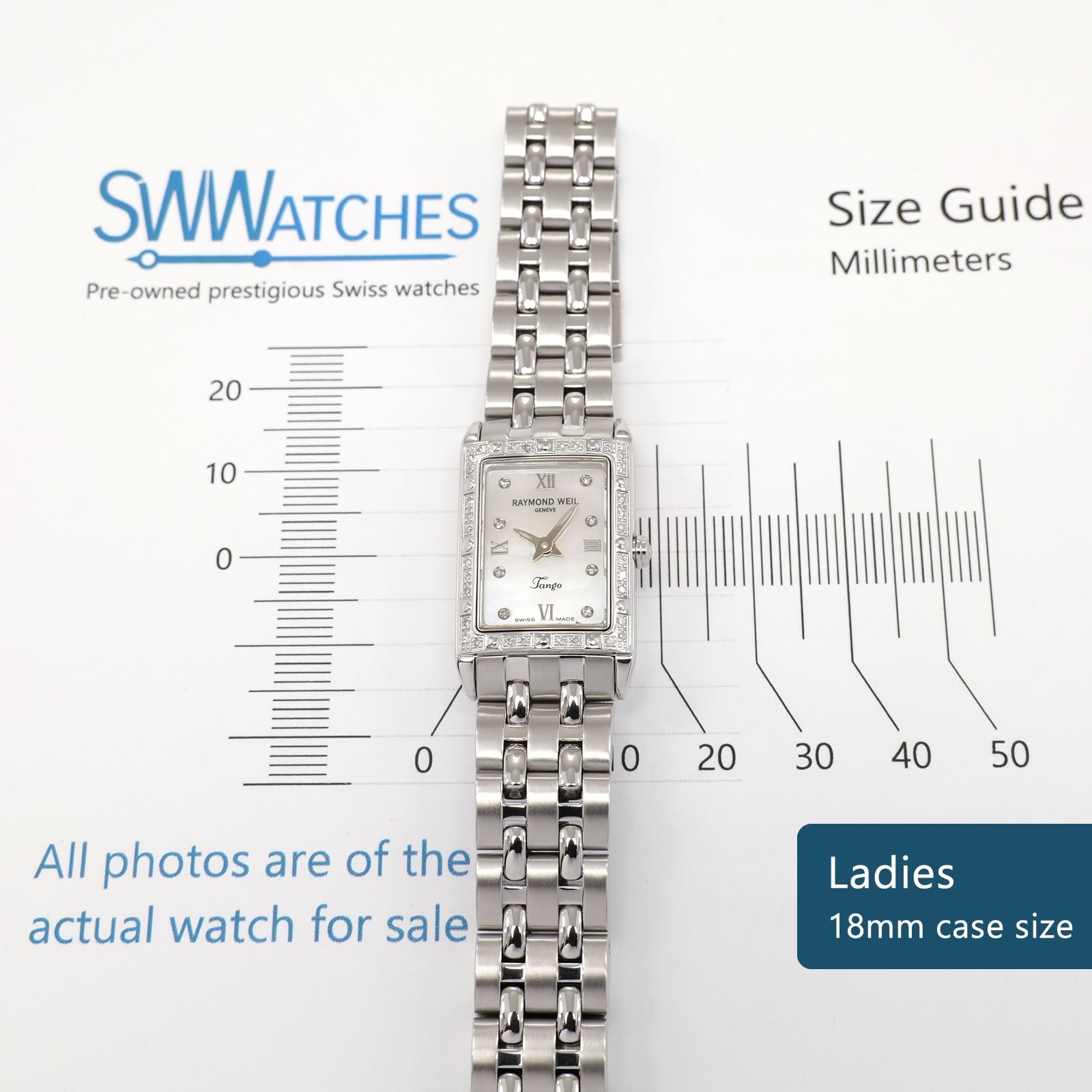Raymond Weil Tango 5971 Ladies 18mm case size
