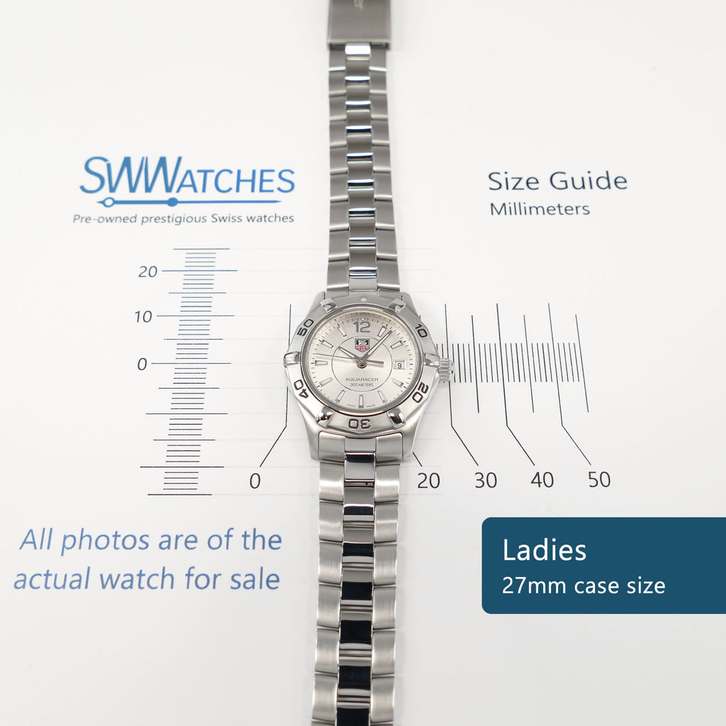 TAG Heuer Aquaracer WAF1412 Ladies 27mm case size