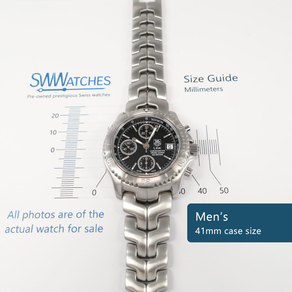 TAG Heuer Link CT5111 Men's 41mm Case size