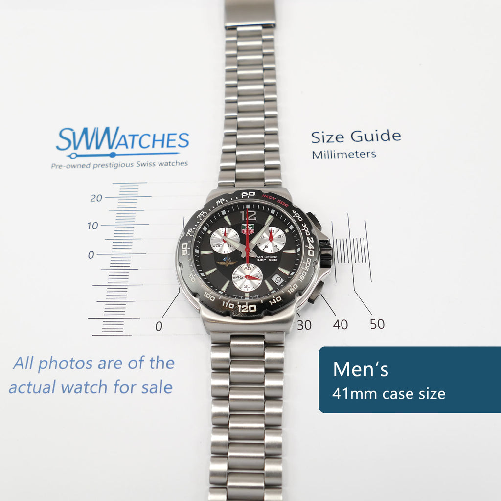 TAG Heuer Indy 500 CAC111A Men's 41mm case size