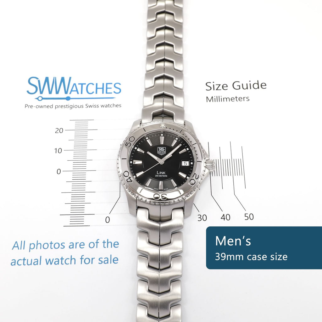 TAG Heuer Link WJ1110-0 Men's 39mm case size