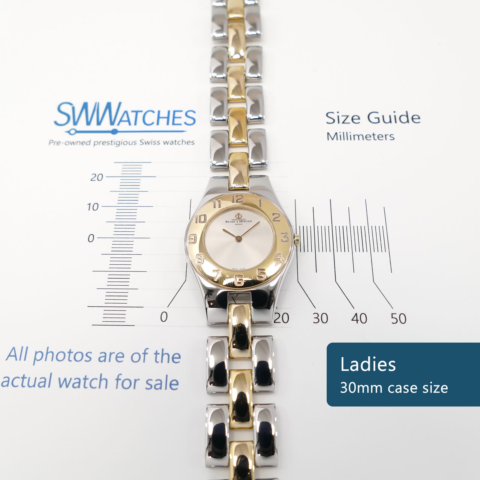 Baume & Mercier Linea 5161 Ladies 30mm case size