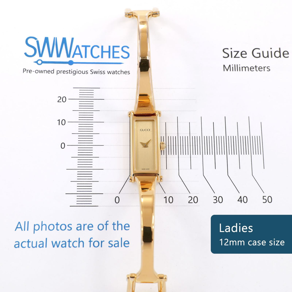 Gucci 1500L Ladies 12mm Case size