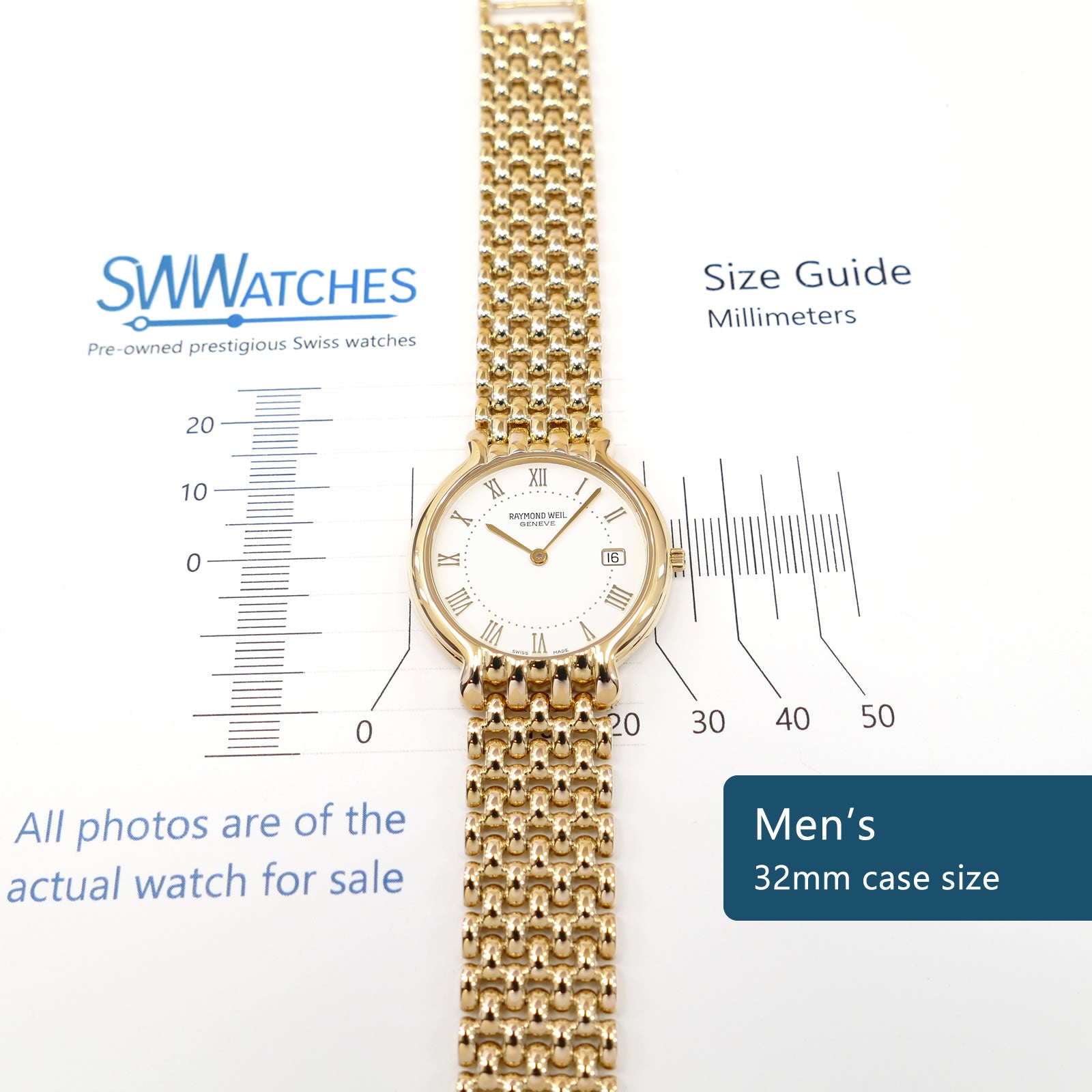 Raymond Weil 5549 Men's 32mm case size