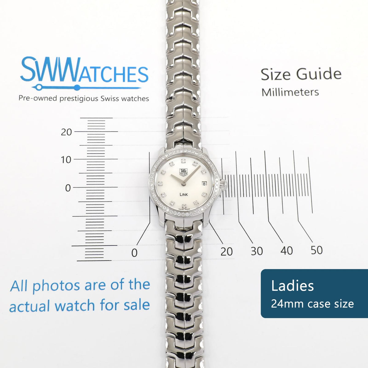 TAG Heuer Link WJF1417 Ladies 24mm case size