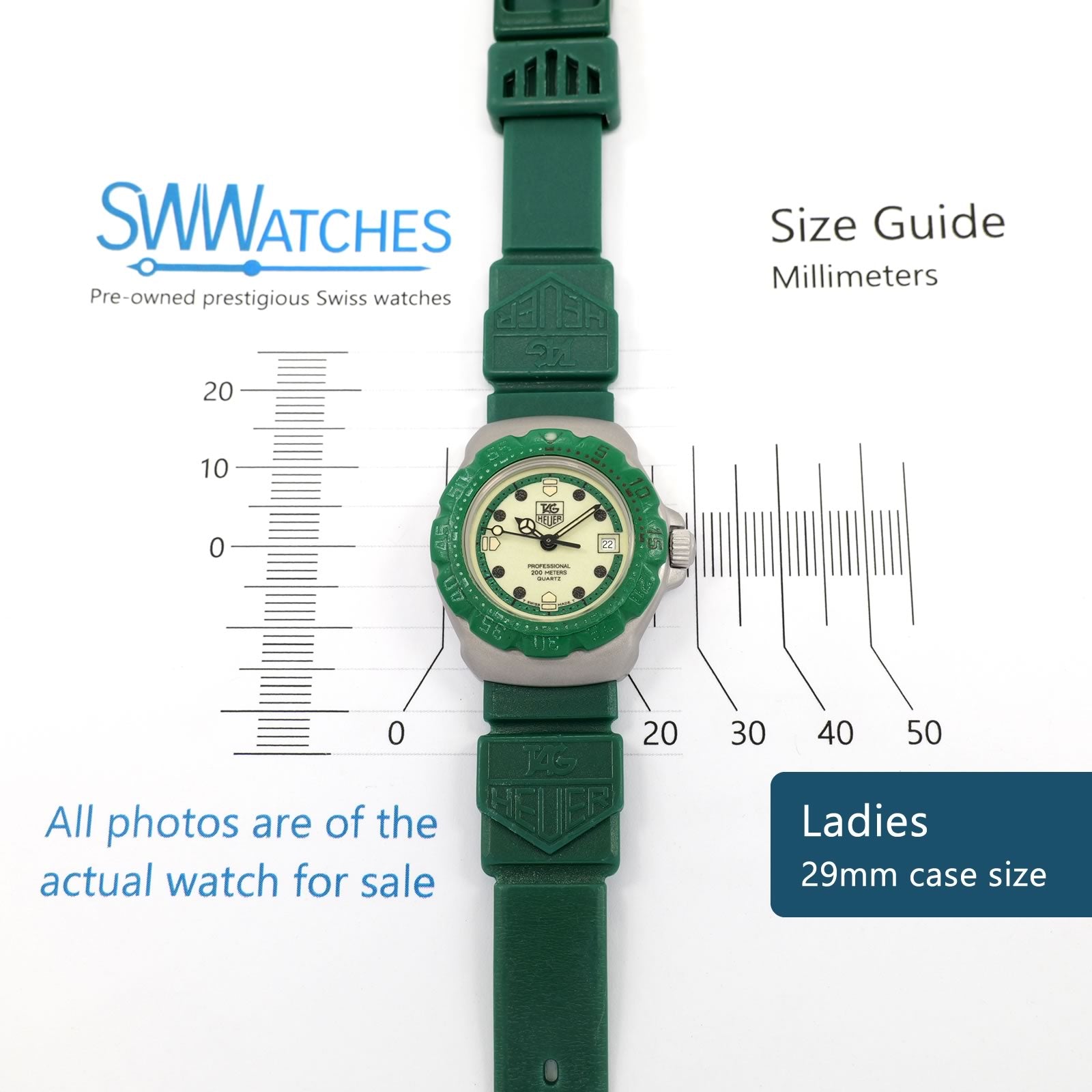 TAG Heuer Formula 1 WA1412 Ladies 29mm case size