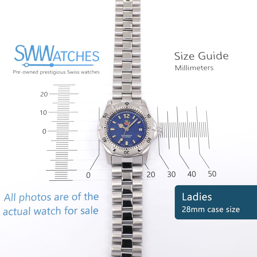 TAG Heuer 2000 WK1313 Ladies 28mm case size