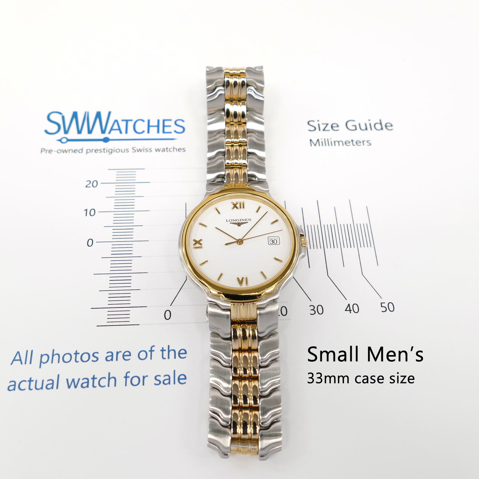 Longines Flagship L5.646.3 Men's 33mm case size
