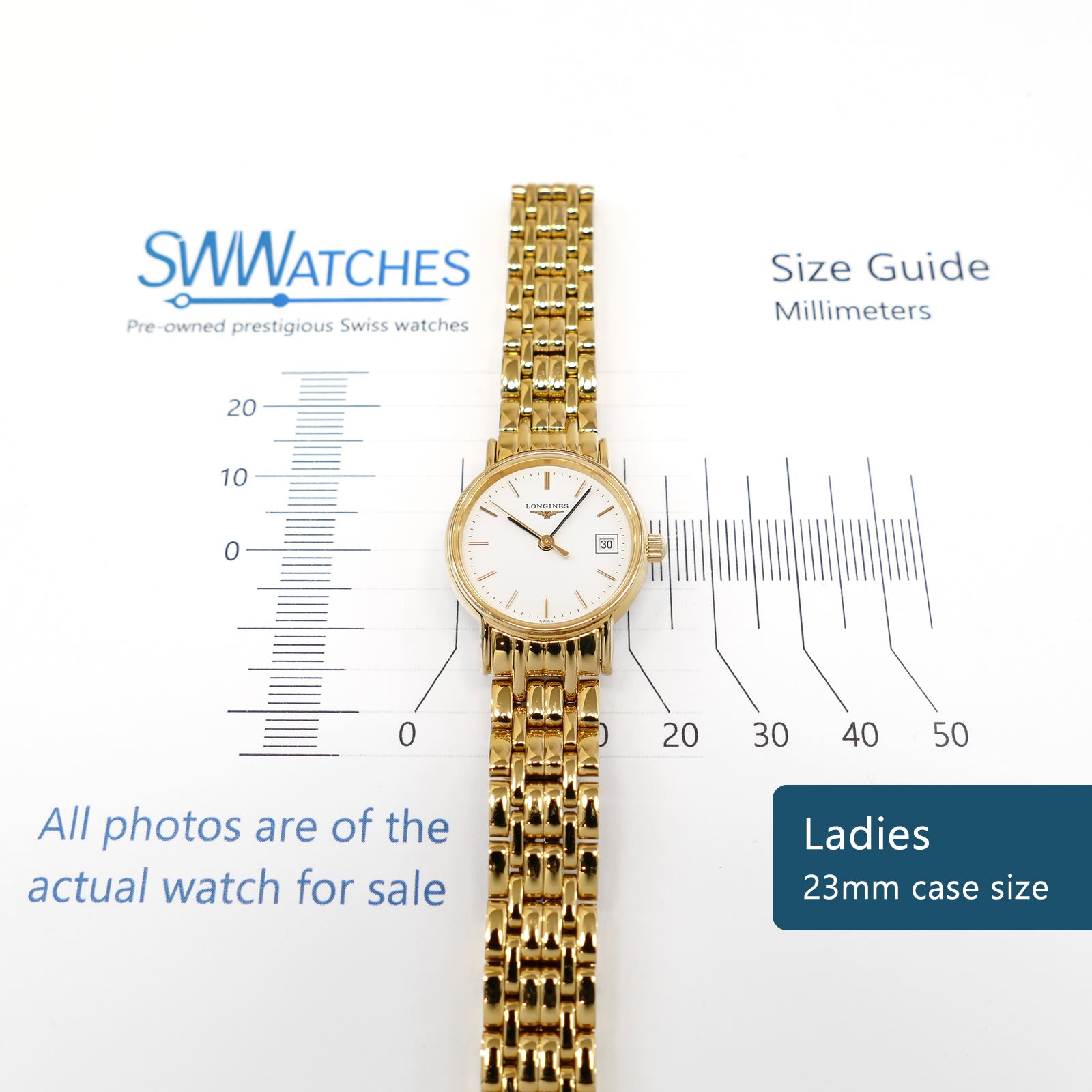 Longines Présence L4.220.2 Ladies 23mm case size
