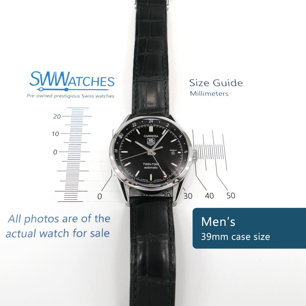 TAG Heuer Carrera WV2115 Men's 39mm case size