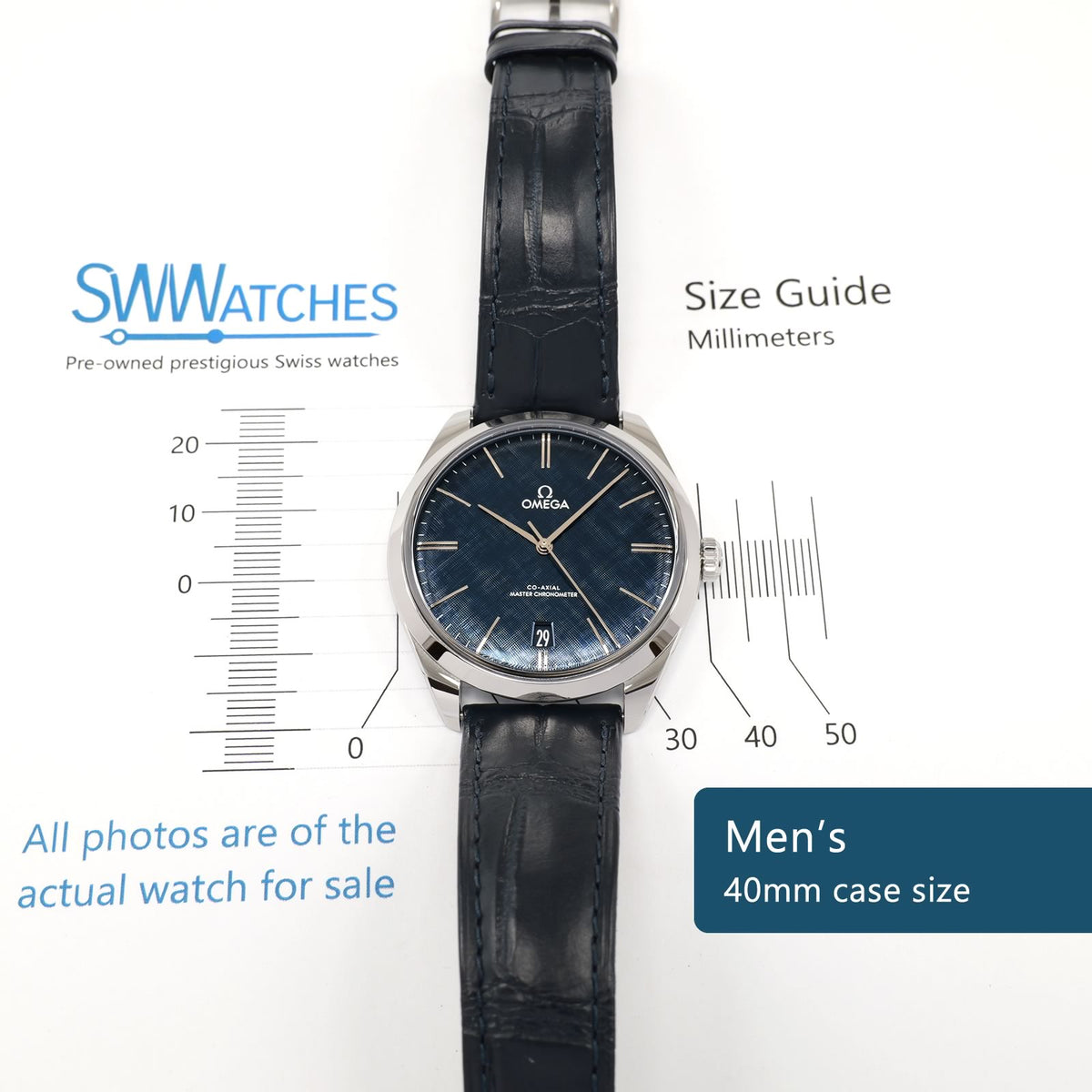 Omega De Ville Trésor 435.13.40.21.03.001 Men's 40mm case size