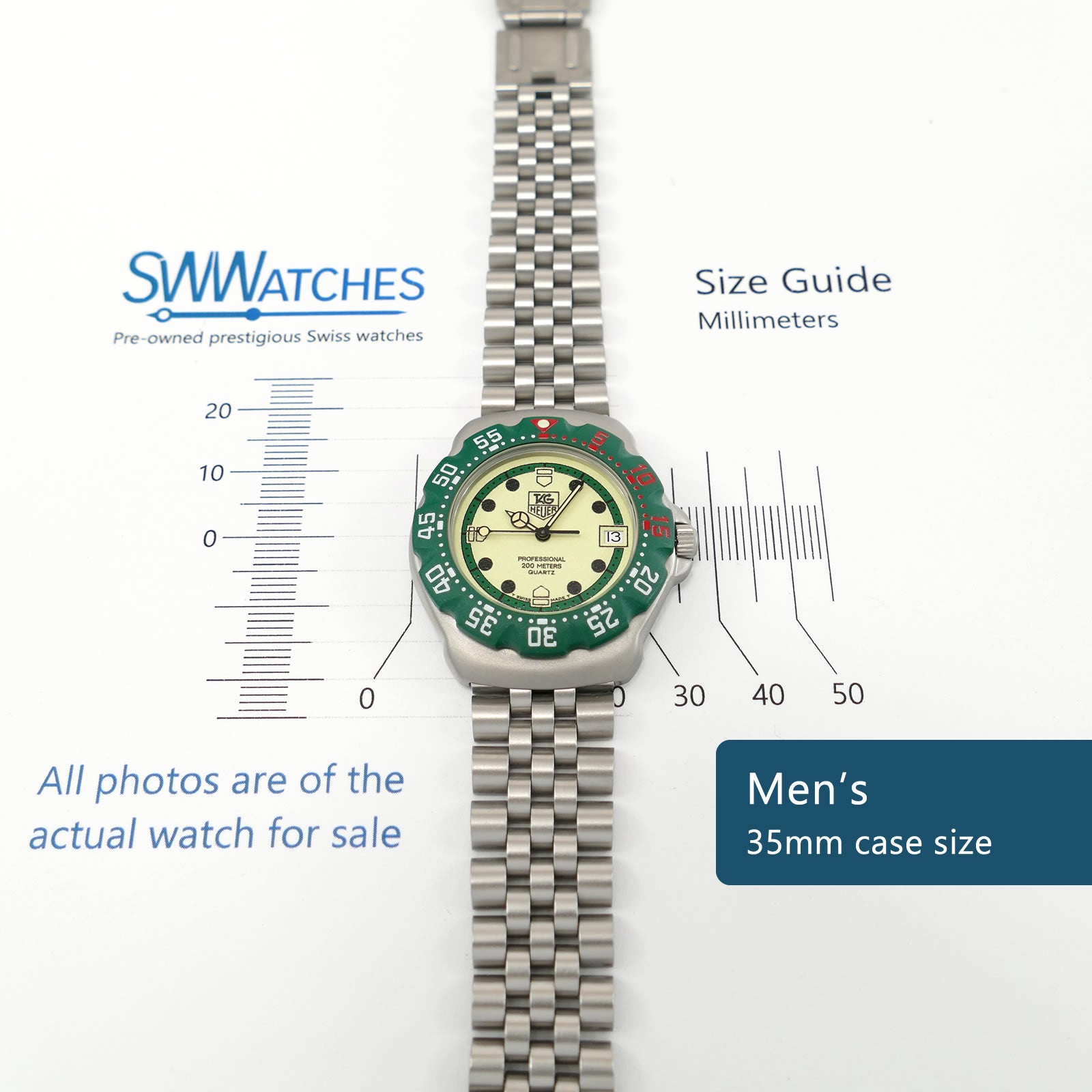 TAG Heuer Formula 1 Luminous Green 372.513 Men's 35mm Mid Size