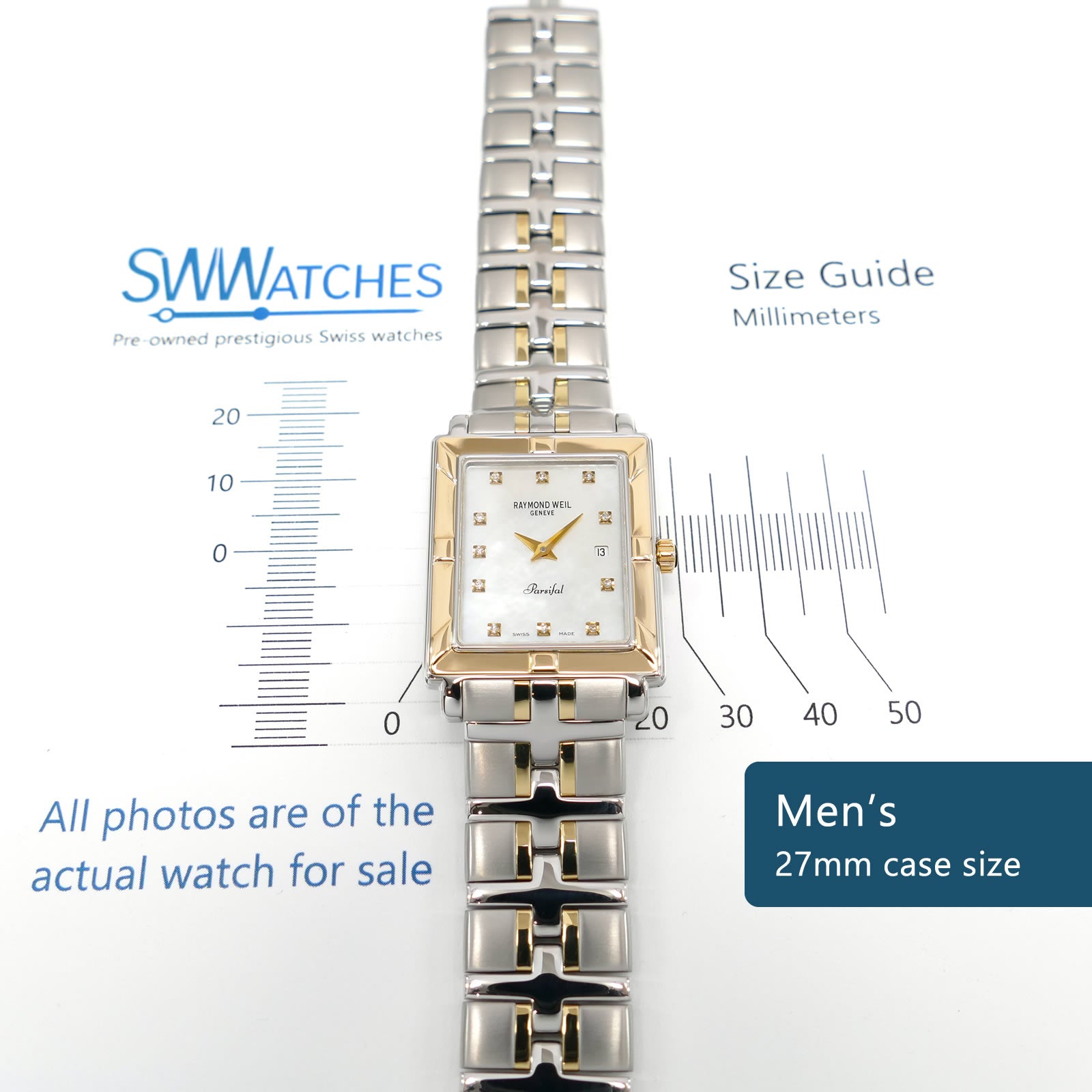 Raymond Weil Parsifal 9330 Men's 27mm case size