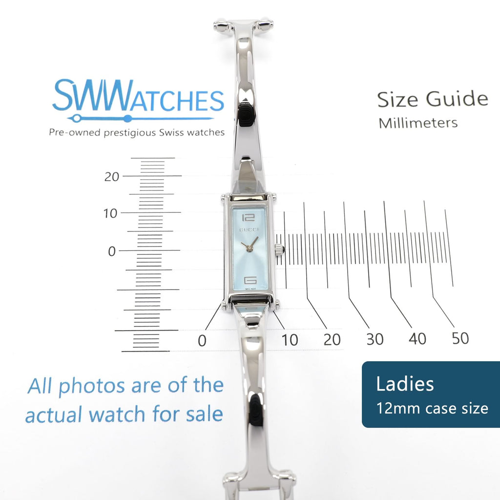 Gucci 1500L Blue Dial Ladies 12mm case size