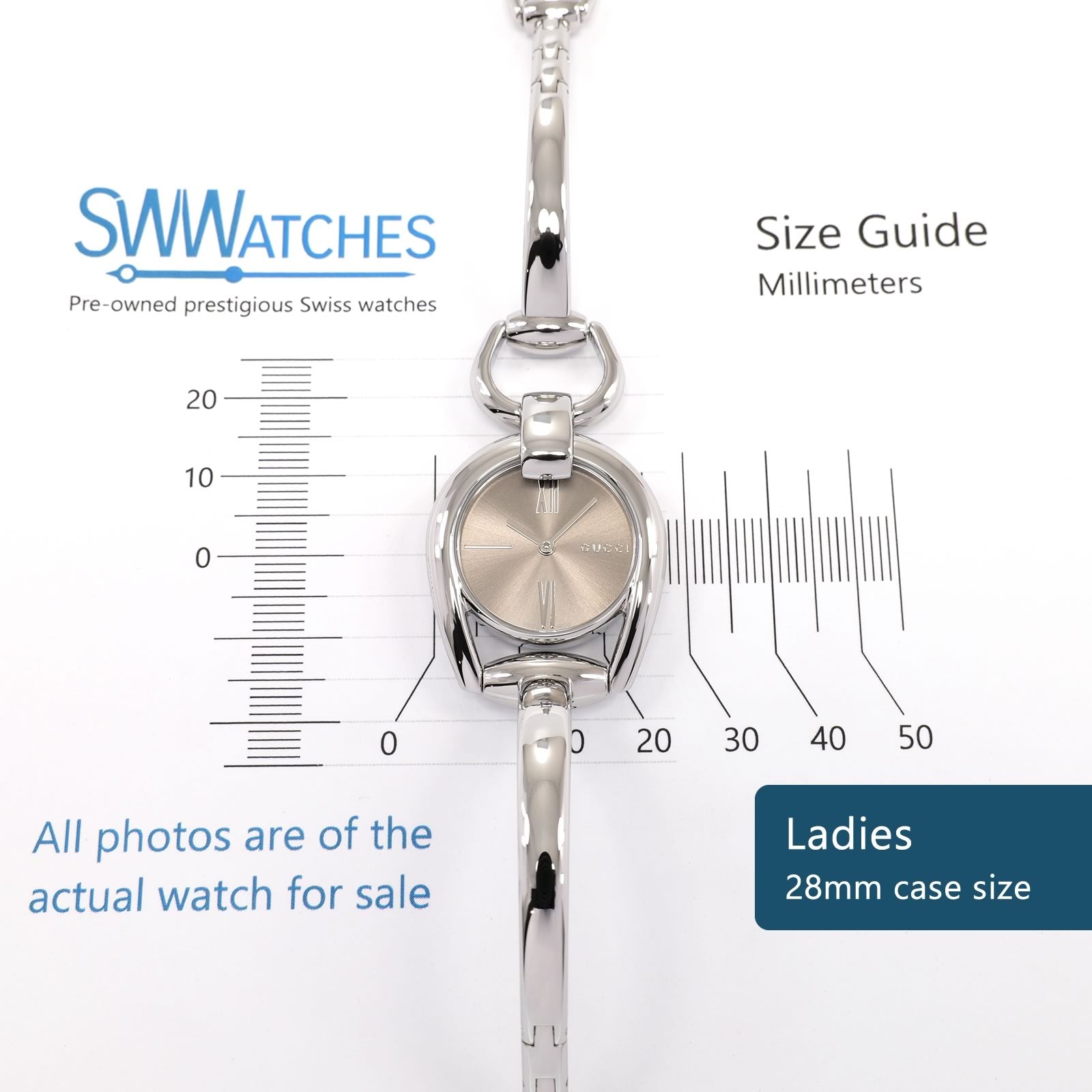 Gucci Horsebit 139.5 Ladies 28mm case size