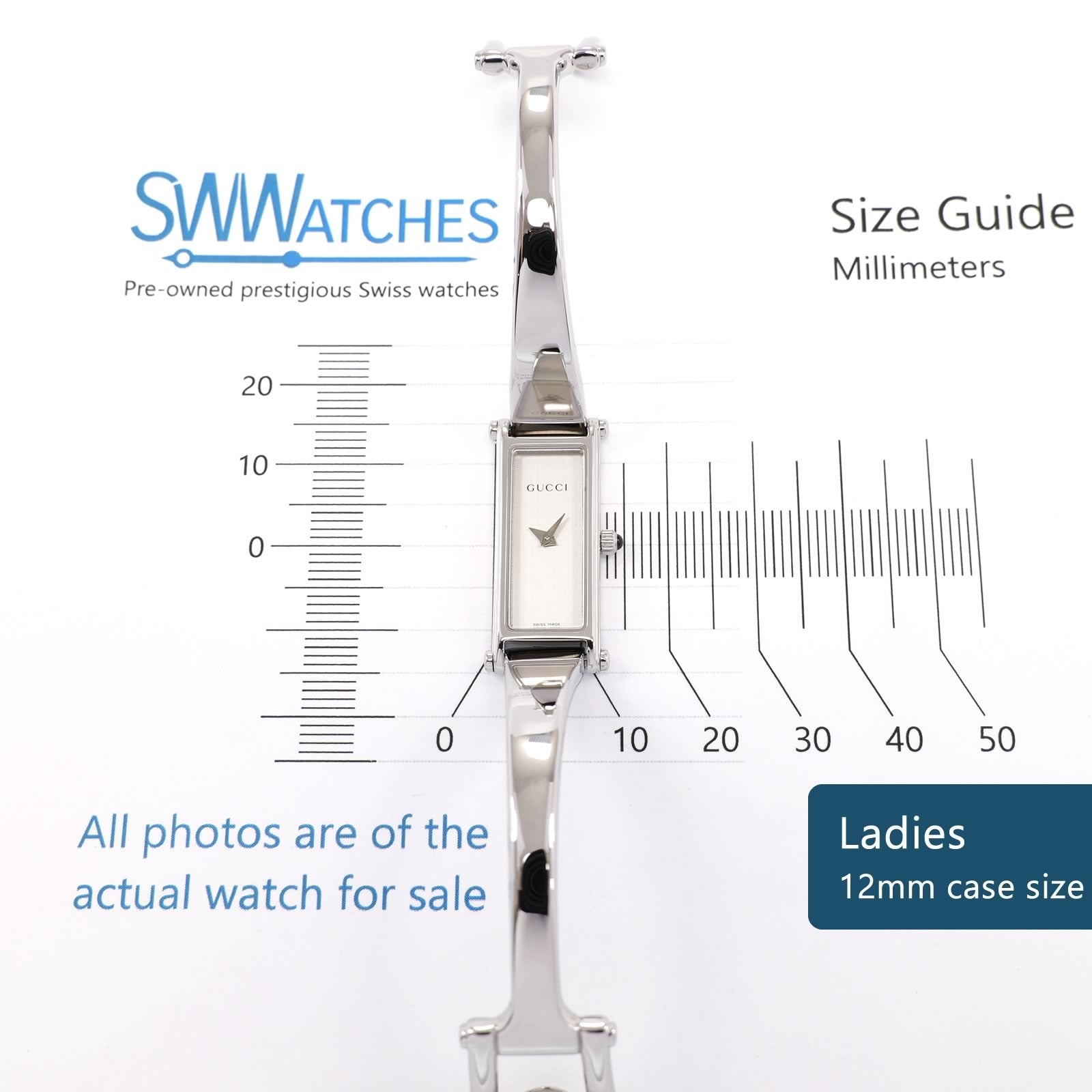 Gucci 1500L Ladies 12mm case size