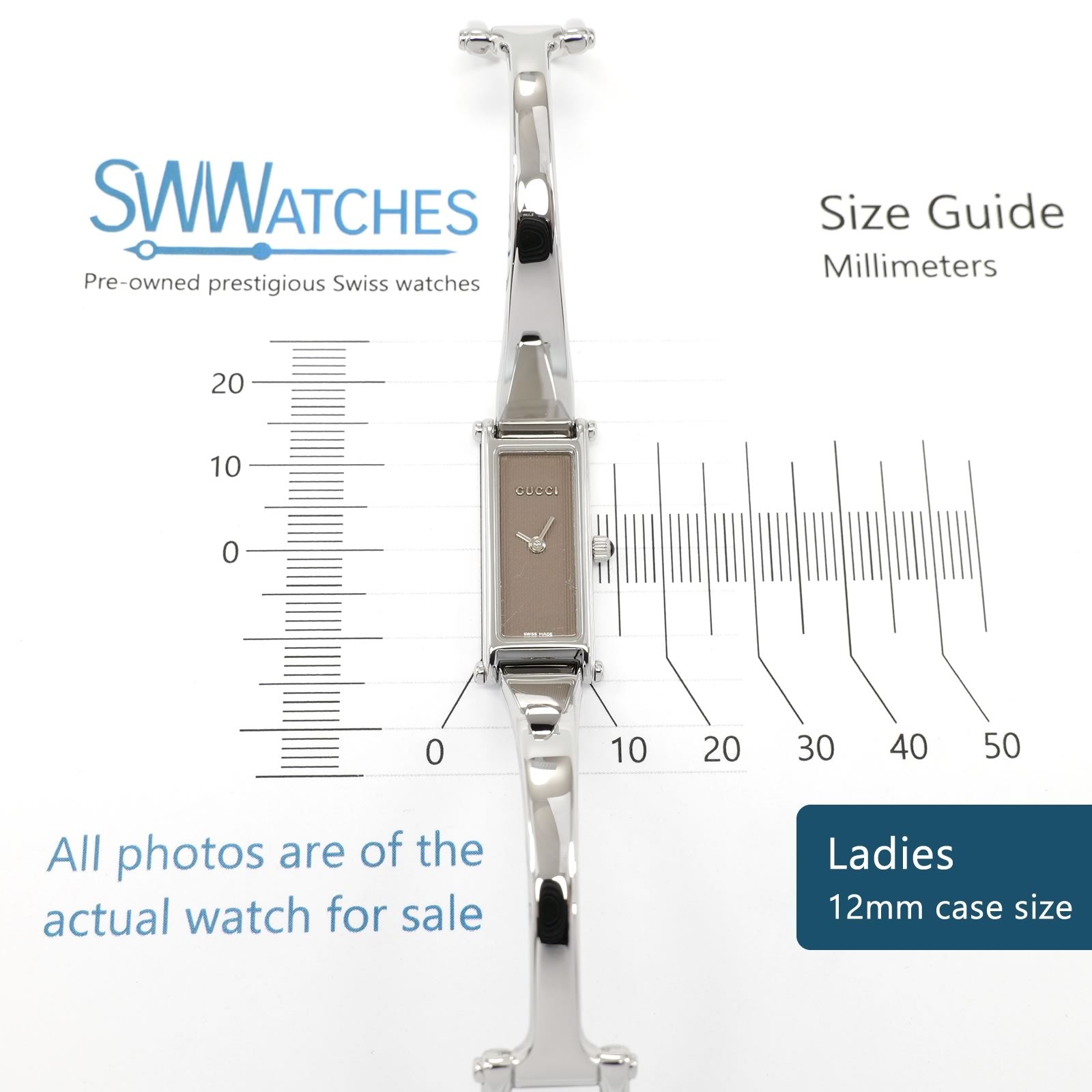 Gucci 1500L Ladies 12mm case size