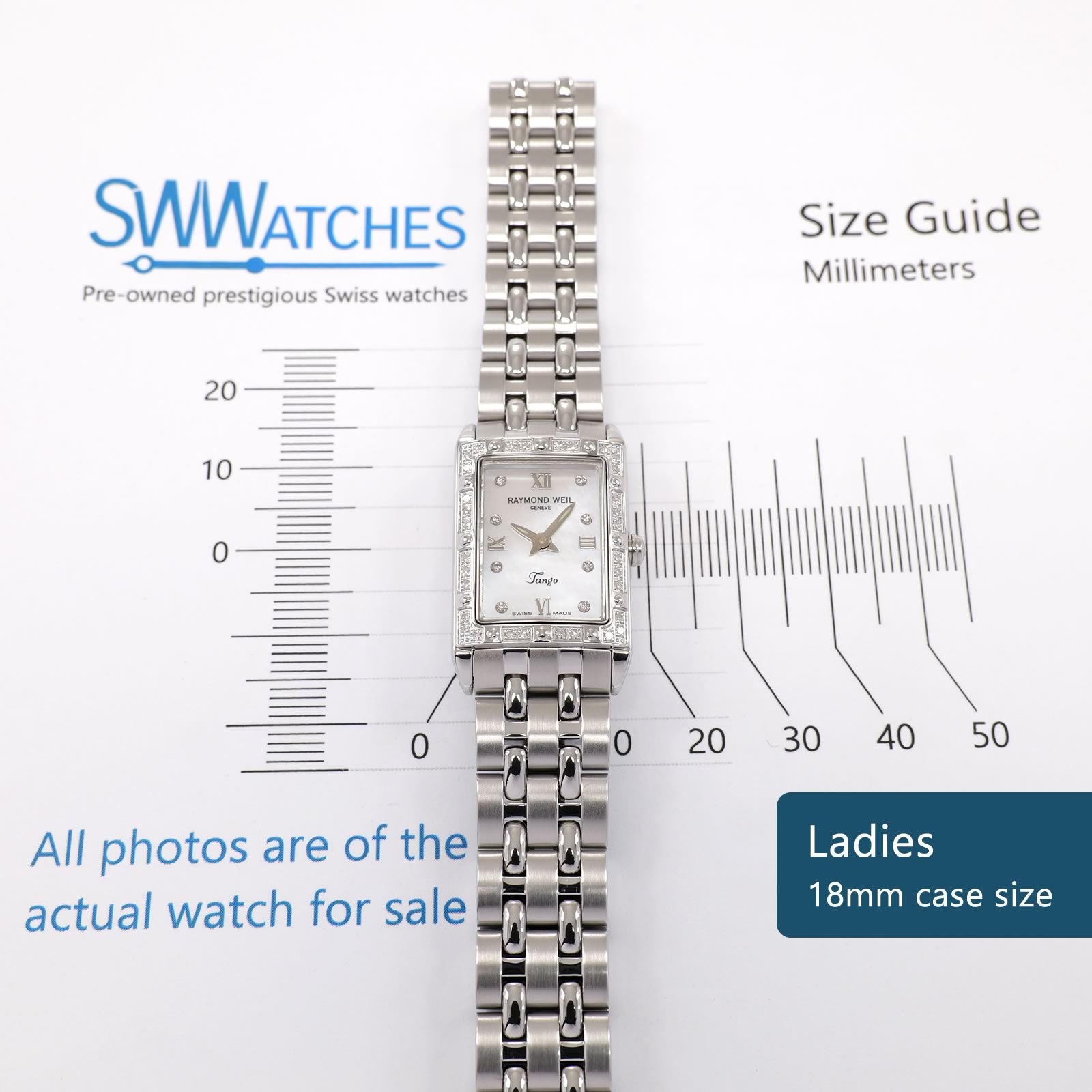 Raymond Weil Tango 5971 Ladies 18mm case size