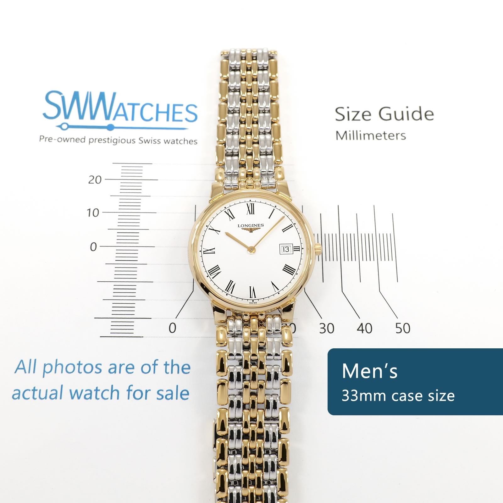 Longines La Grande Classique L5.632.2 Men's 33mm case size