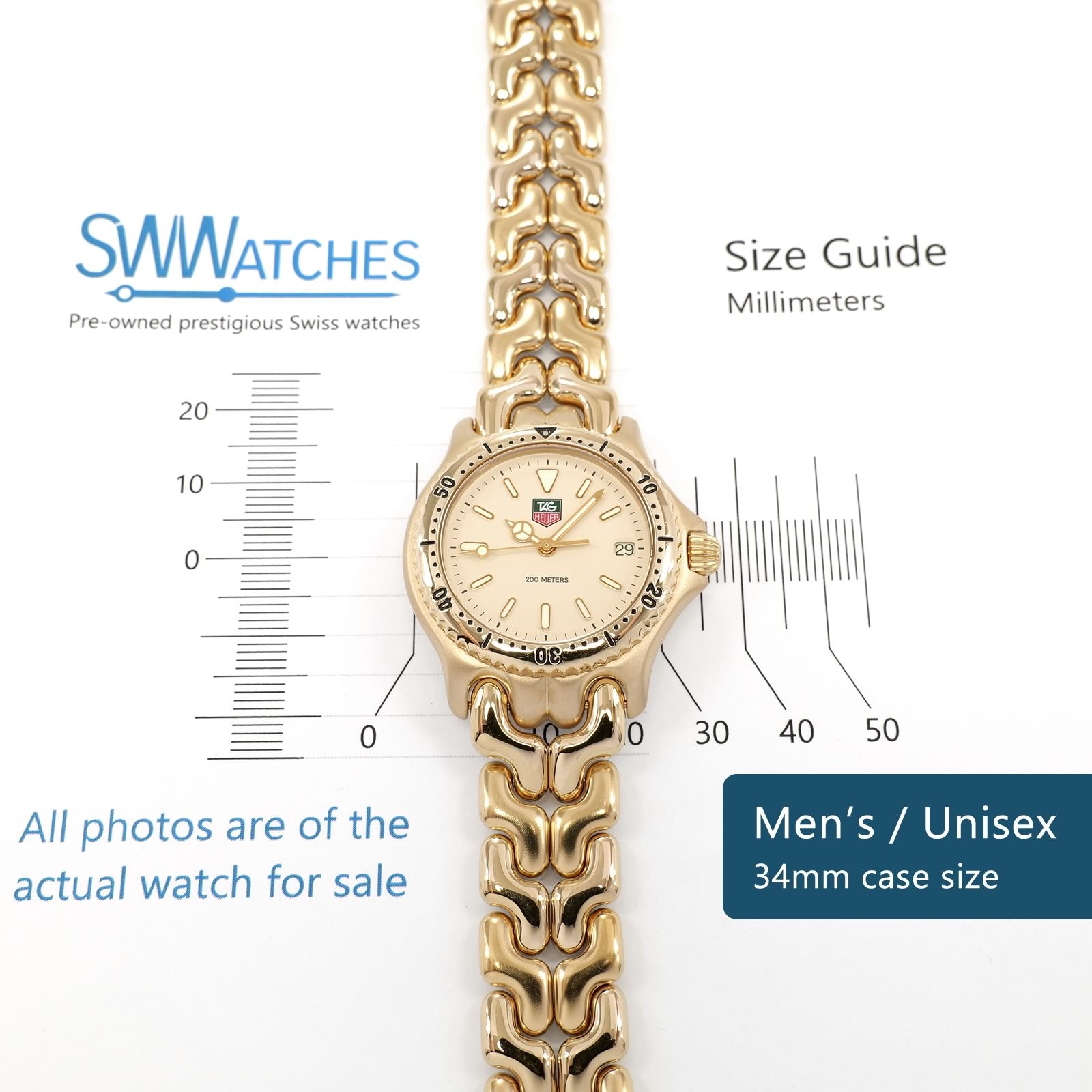 TAG Heuer SEL S94.713M/E Men's 34mm case size