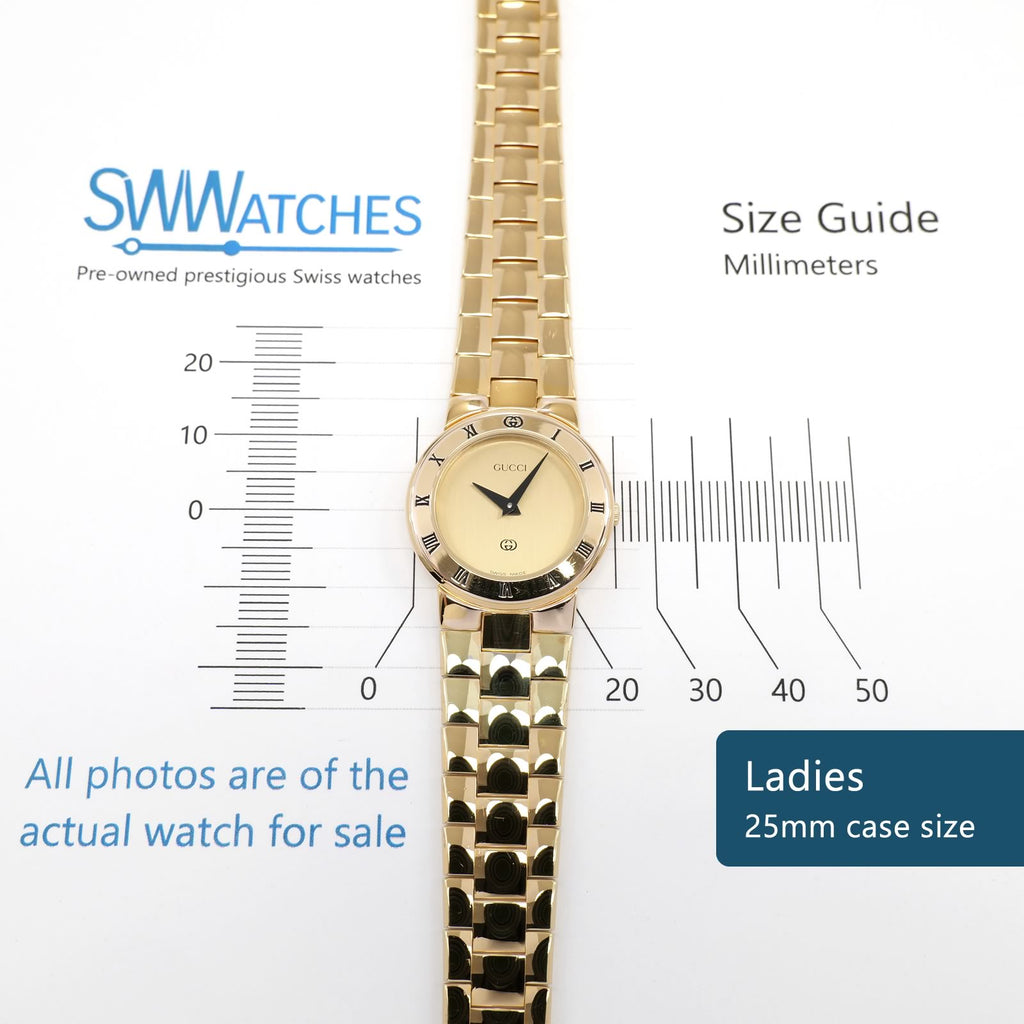 Gucci 3300L Ladies 25mm case size