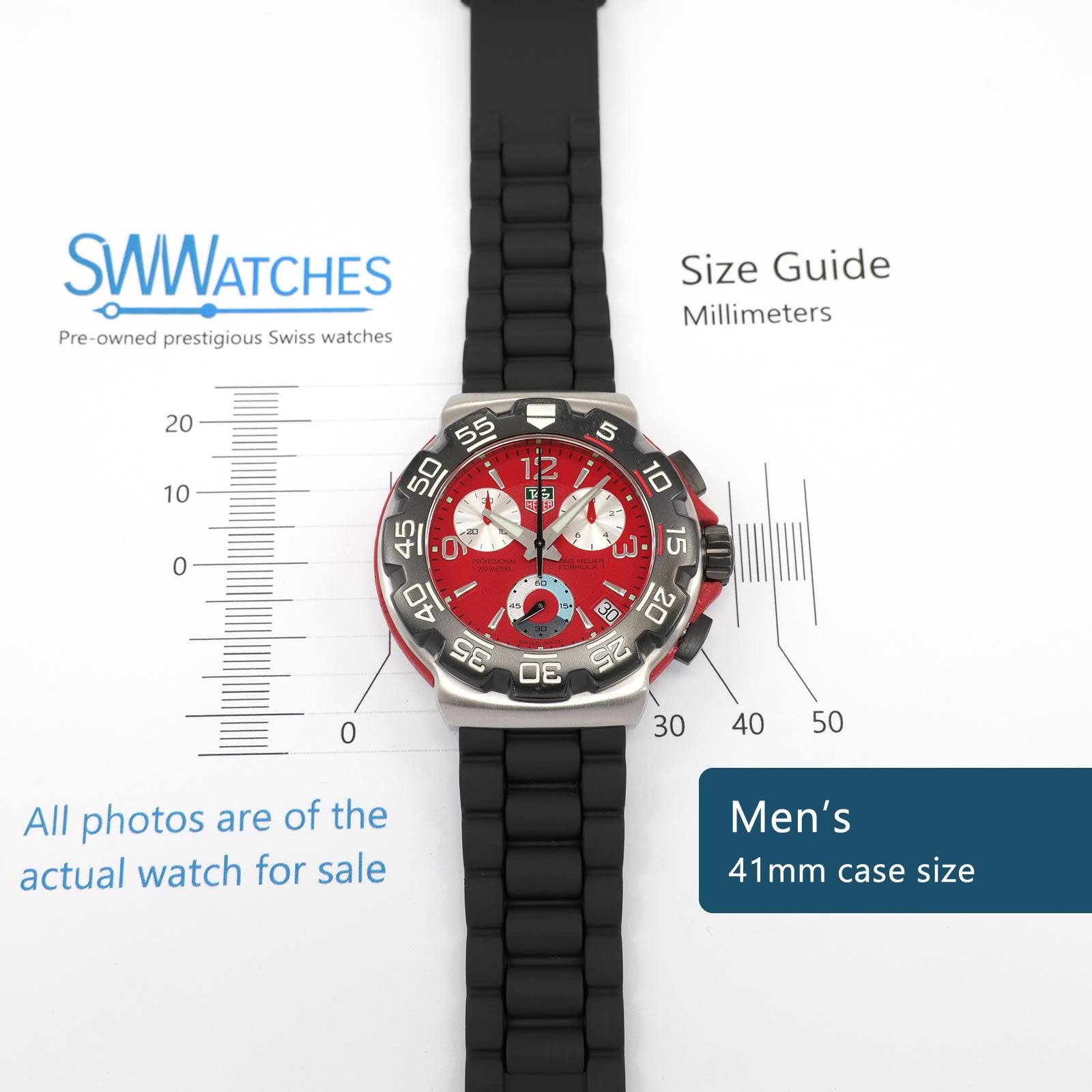 TAG Heuer Formula 1 CAC1112 Men's 41mm case size