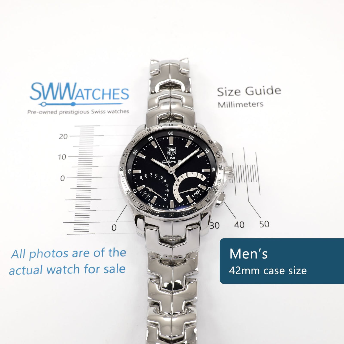 TAG Heuer Link Calibre S CJF7112 Men's 42mm case size