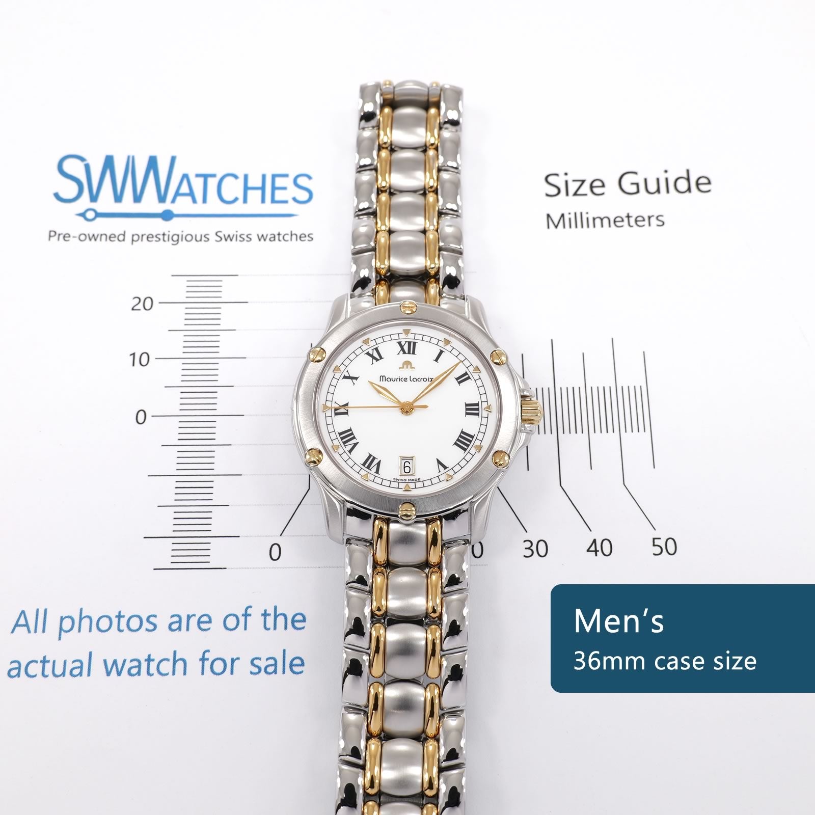 Maurice Lacroix Tiago 69709 Men's 36mm case size