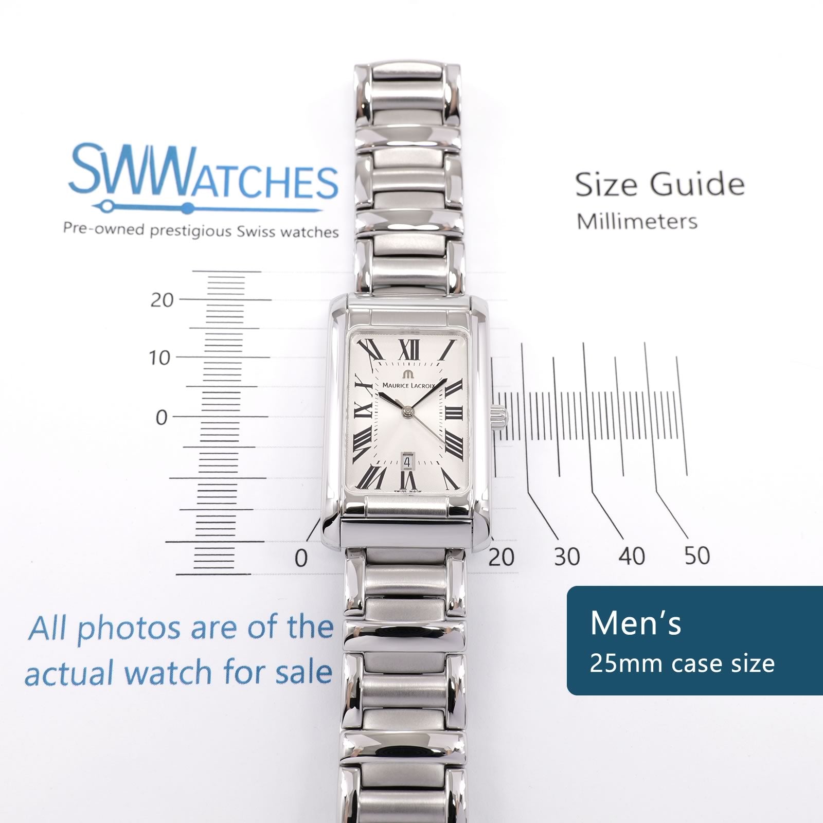 Maurice Lacroix Miros 89746 Men's 25mm case size