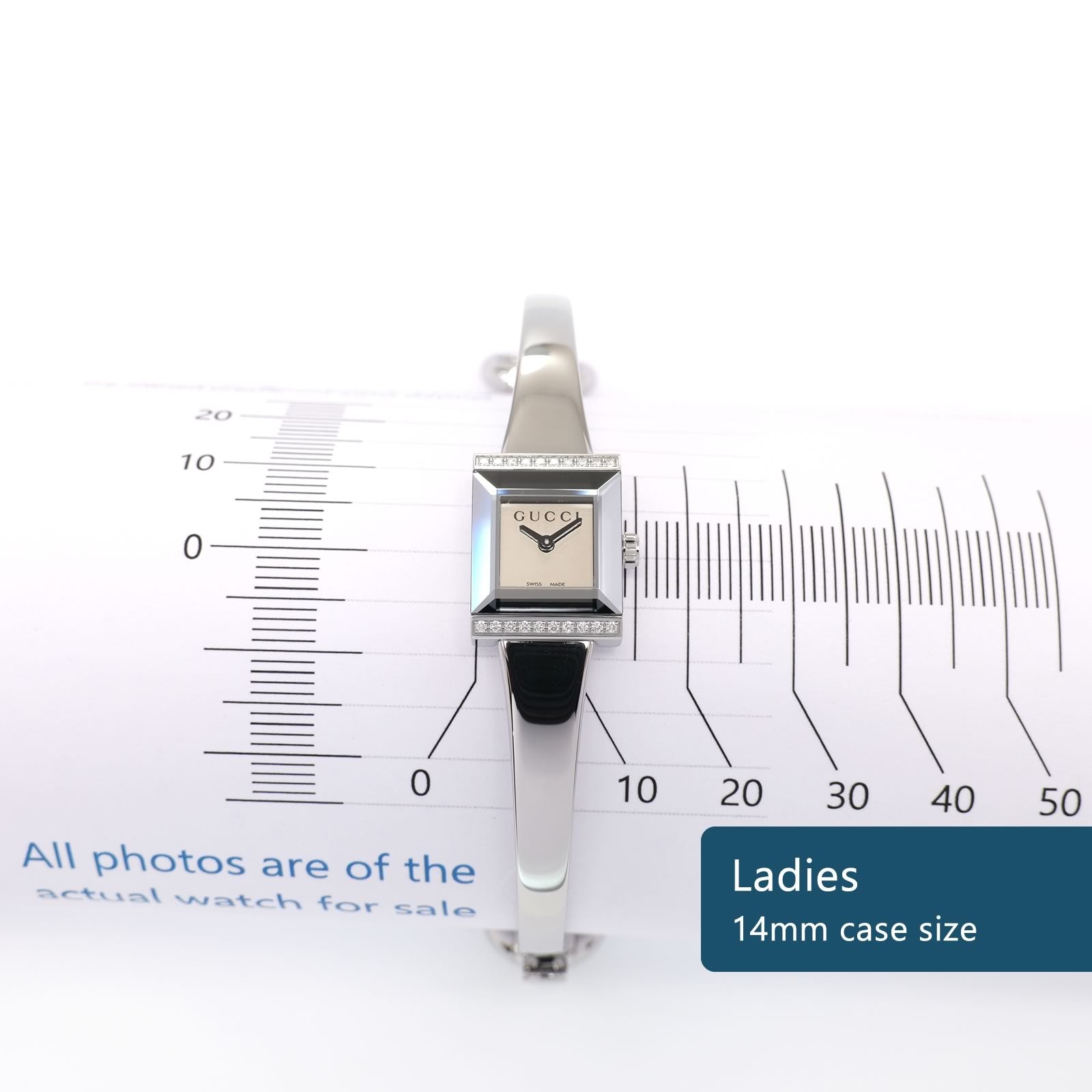 Gucci G-Frame YA128504 Ladies 14mm case size