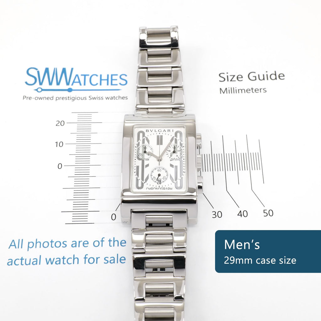 Bulgari Rettangolo RTC 49 S Men's 29mm case size