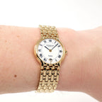 Raymond Weil Fidélio 4702 White & Blue Dial 18k Gold Plated on the wrist