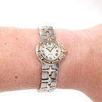 Raymond Weil Parsifal 9690 Ladies Cream Dial Two Tone watch on the wrist